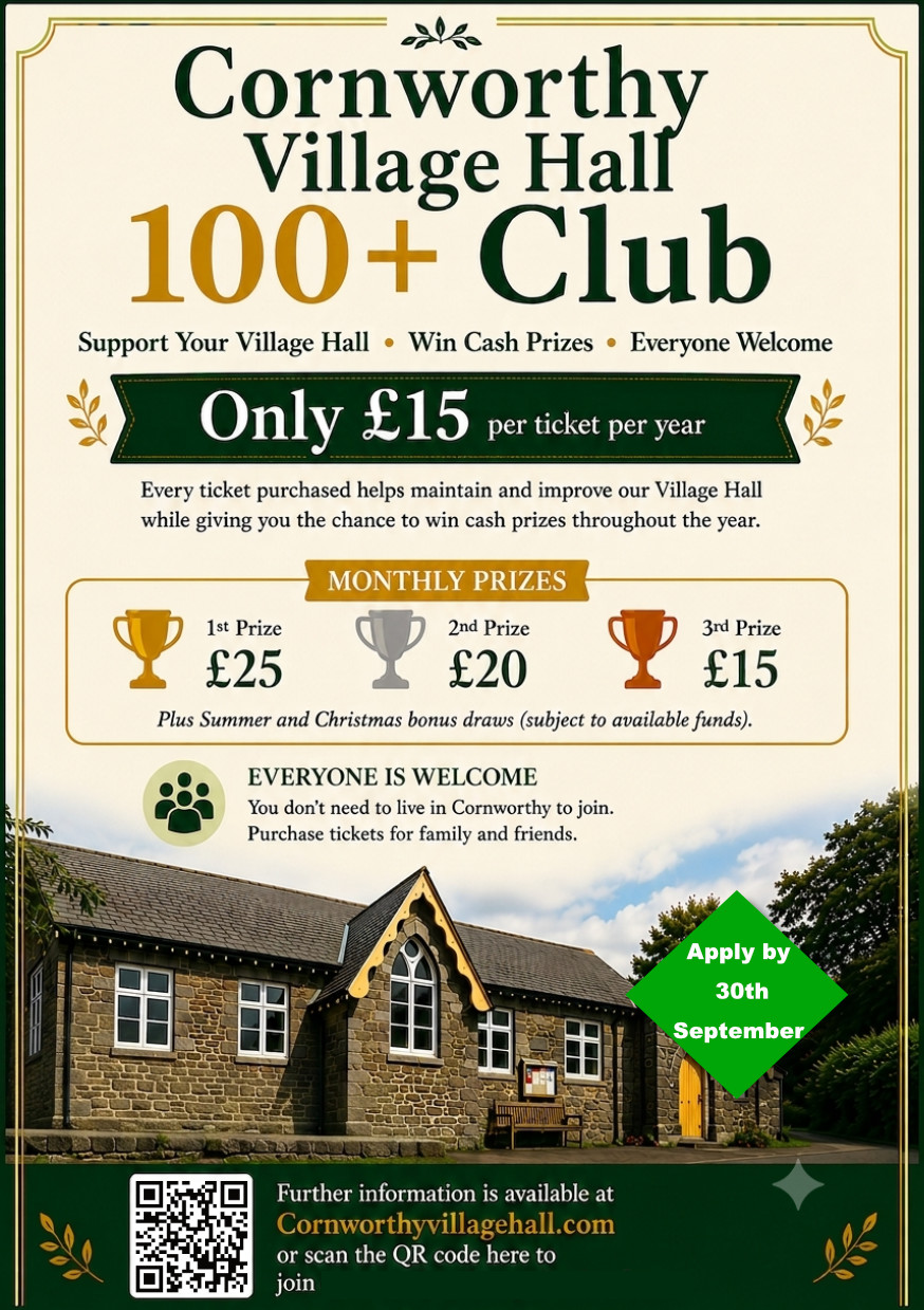 CORNWORTHY 100+ CLUB DRAW 2026 – 2027