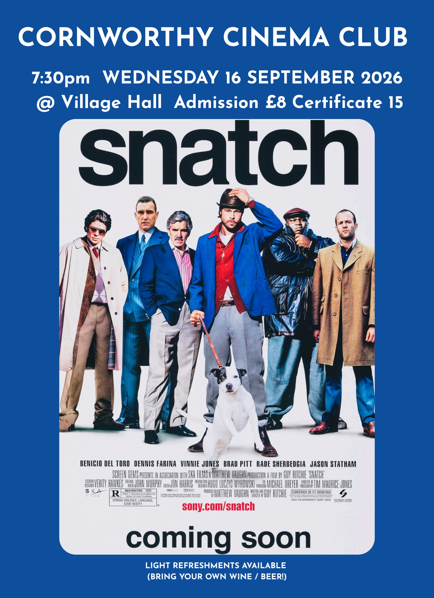 Cornworthy Cinema Club – Wednesday 16th September